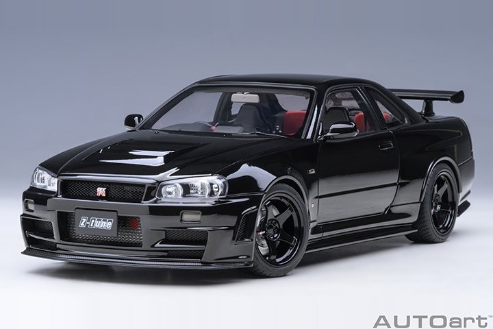 Nismo R34 GT-R Z-tune, Black Pearl AUTOart 77463 Scale 1:18 ezToys