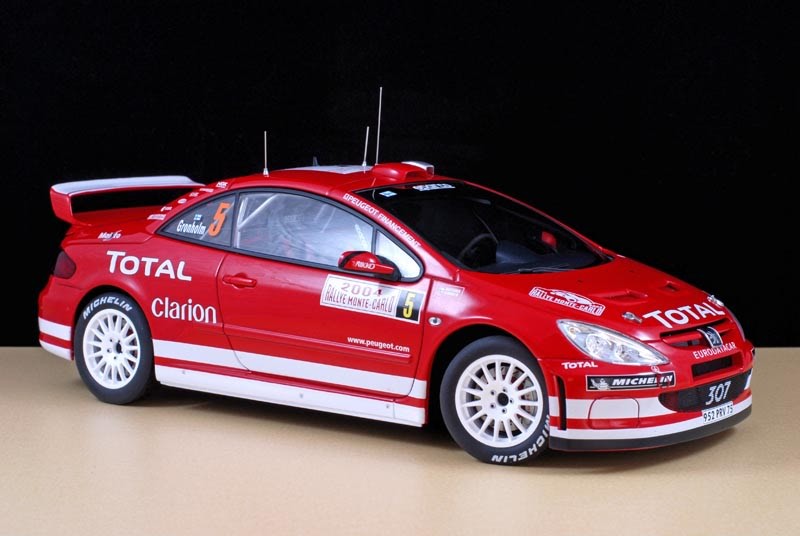 1/18 オートアート プジョー 307 WRC レッド AUTOart 1:18 Scale Puegeot 307 WRC 2004 #5, Winner of Rally Monte