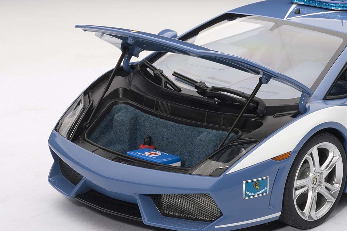 Lamborghini Gallardo Polizia Bleu - AUTOart 1/18 - 74576 - Miniature Occasion Thème Police