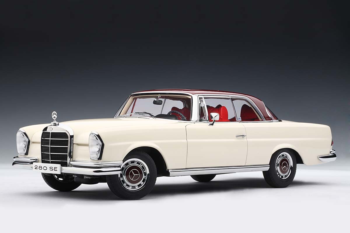 Anson Classic 1/18 Mercedes Benz 280SL Cabriolet Blanc - Réf 30389 - Miniature Collection