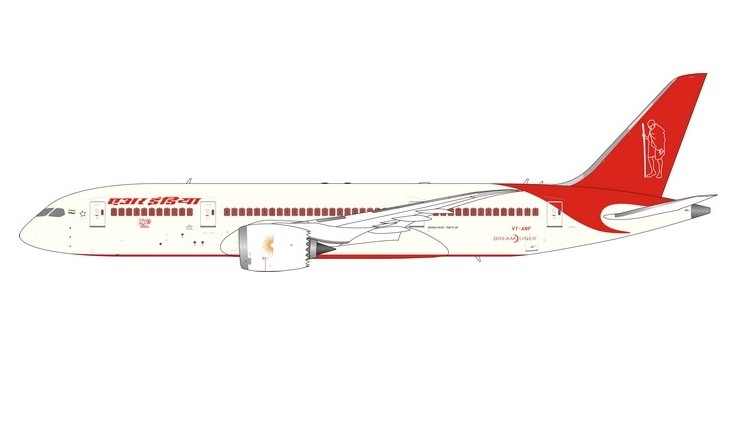 Herpa Wings Air India 150 Year Mahatma Ghandi Boeing 787-8 Dreamliner 534512