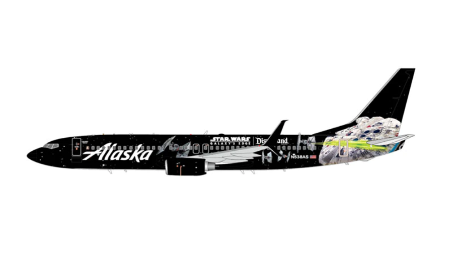 Alaska Star Boeing 737-800 Wars N538AS Falcon Die-Cast JC Wings