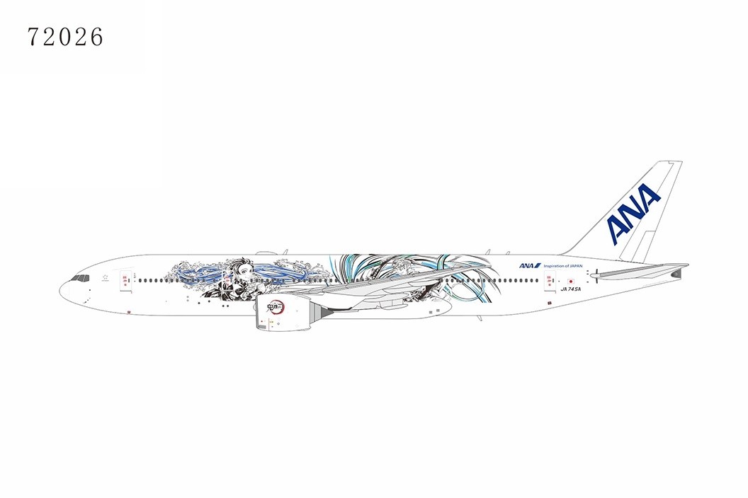 ANA All Nippon Boeing 777-200 JA745A 'Kimetsu no Yaiba' NG Models 72026  Scale 1:400