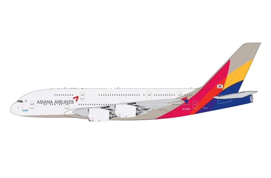 Asiana Airbus A380 HL7640 Gemini Jets GJAAR2170 Scale 1:400 ezToys ...