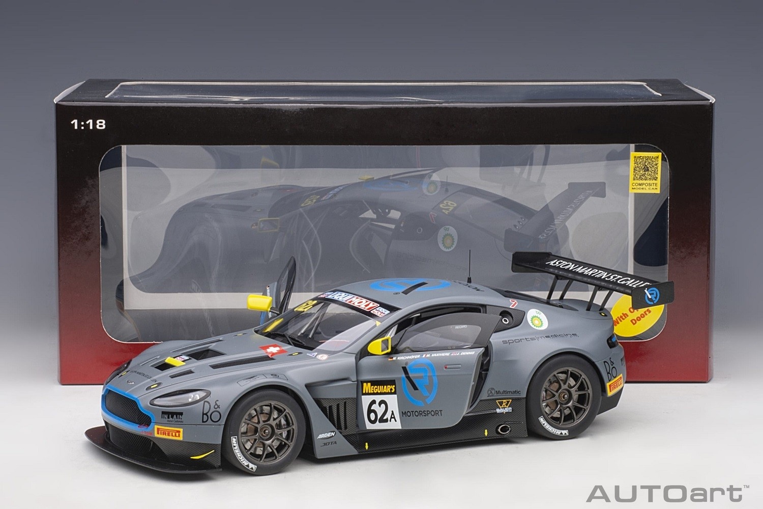 1/18 AUTOart Aston Martin V12 Vantage Bathurst 12hour Endurance Race 2015 for sale online 