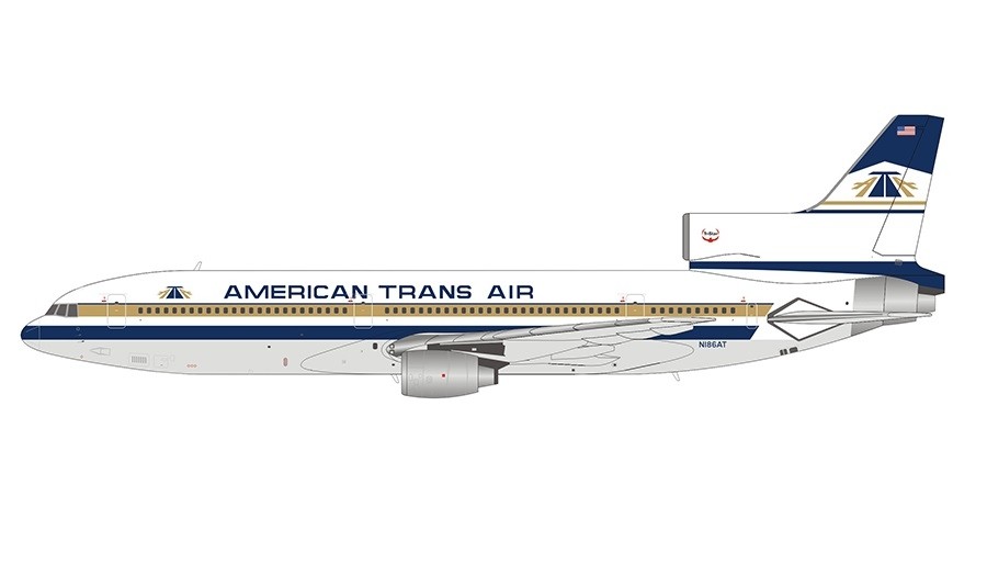 ATA American Trans Air Lockheed L-1011-500 TriStar N186AT NG Models 31016  scale 1:400