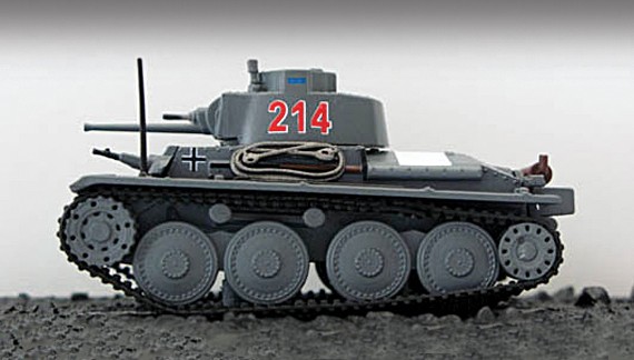 Scale model tank 1:72  Pz.Kpfw.38 Ausf.F-7.Pz.Division 1941 t 