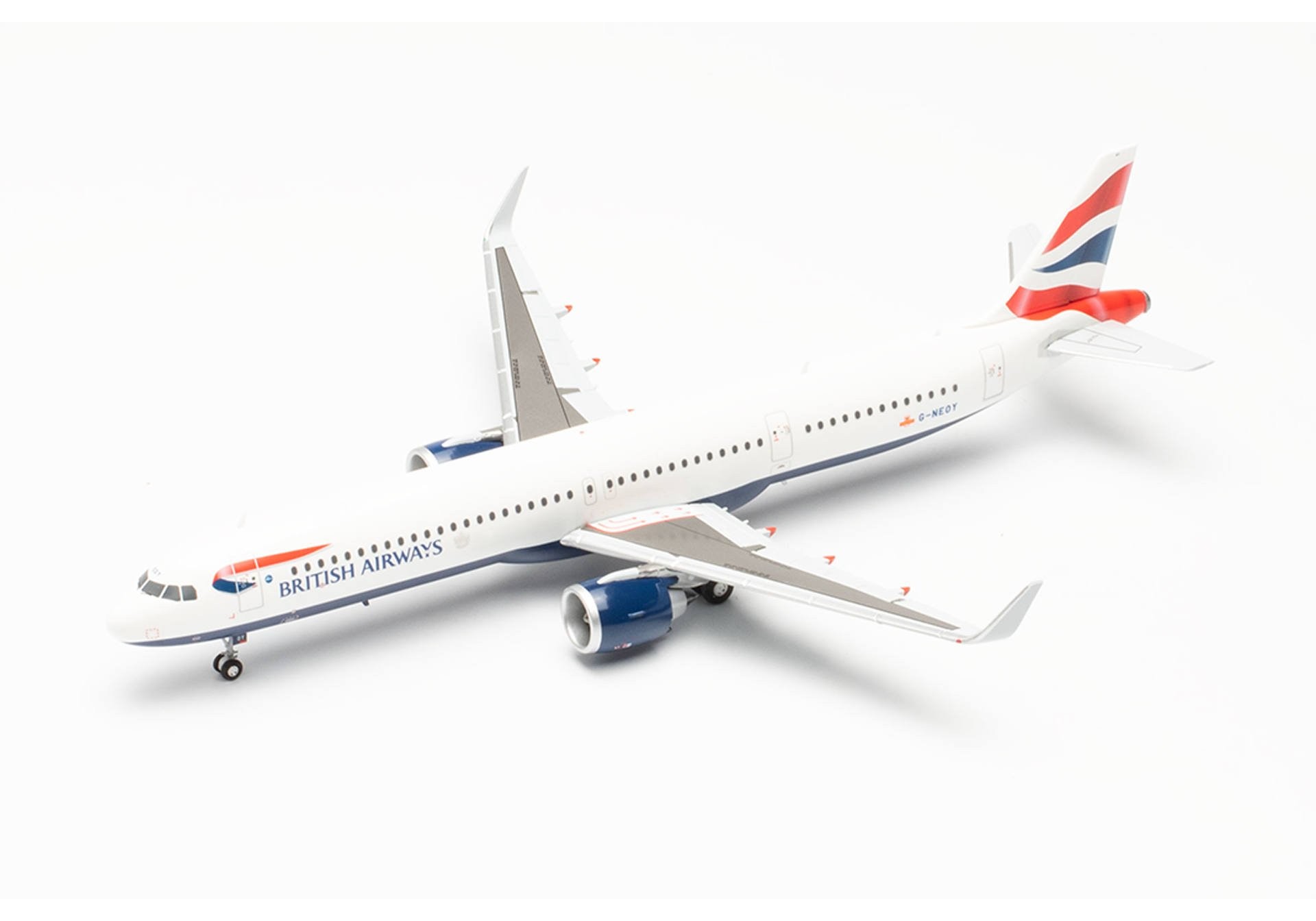 British Airways Airbus A321neo G-NEOY Plastic Herpa Wings 572422 Scale ...