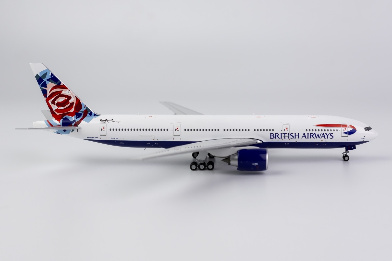 British Airways Boeing 777-300ER G-VIIS England Rose Livery NG