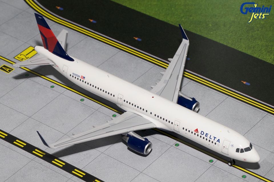 Flight Miniatures Delta Airlines Livery Airbus A321-200 1 200 Scale N301dn for sale online 
