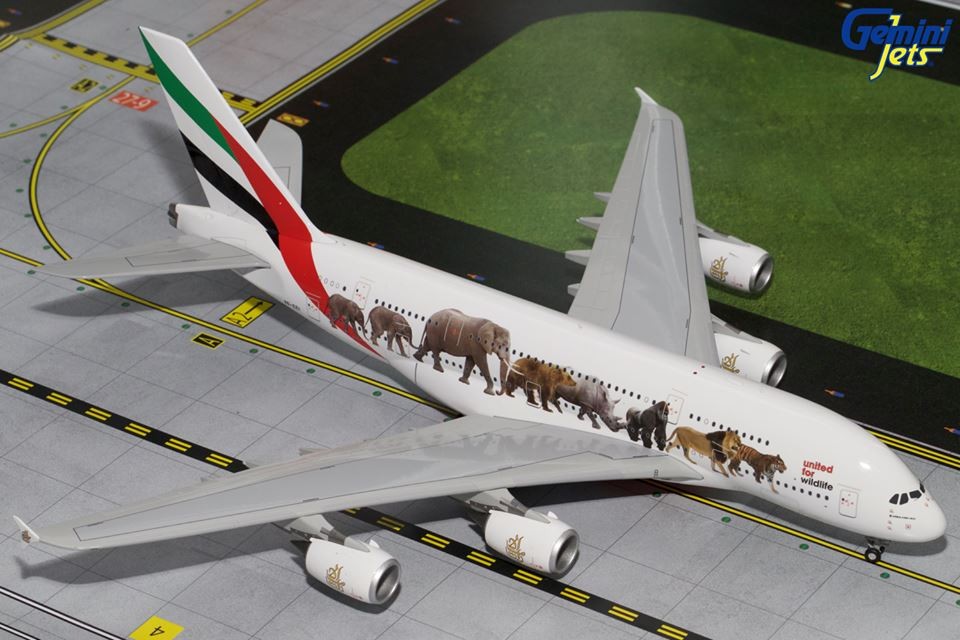 Gemini Jets Emirates Airbus A380-800 Wildlife #1 1/200 G2UAE601