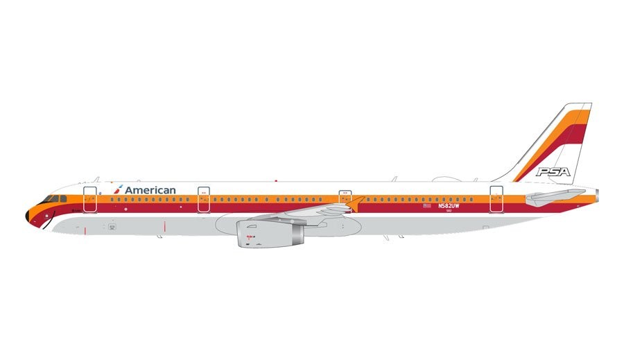 A321-231 American Airlines PSA Heritage Colors | Sběratelské modely