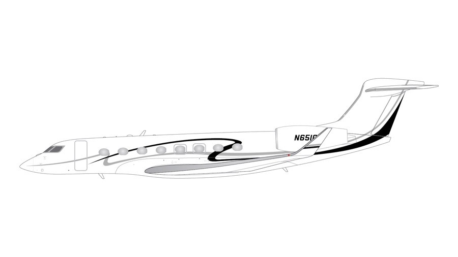 Gulf Stream Business Jet G650 N651GJ G2GLF714 GeminiJets Scale 1:200