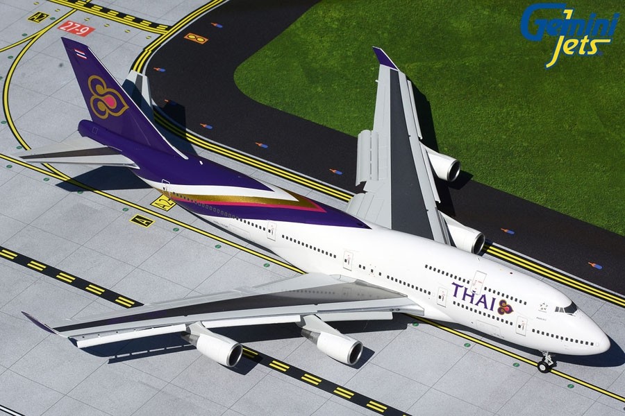 Gemini 1/200 タイ航空 B747-400 Flaps down Thai Airways Boeing 747-400 HS-TGP Gemini200 die-cast