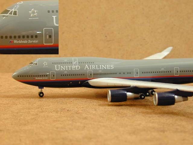 Gemini 1/400 B747-422 ユナイテッド航空　United United Airlines Boeing 747-422 ezToys - Diecast Models and
