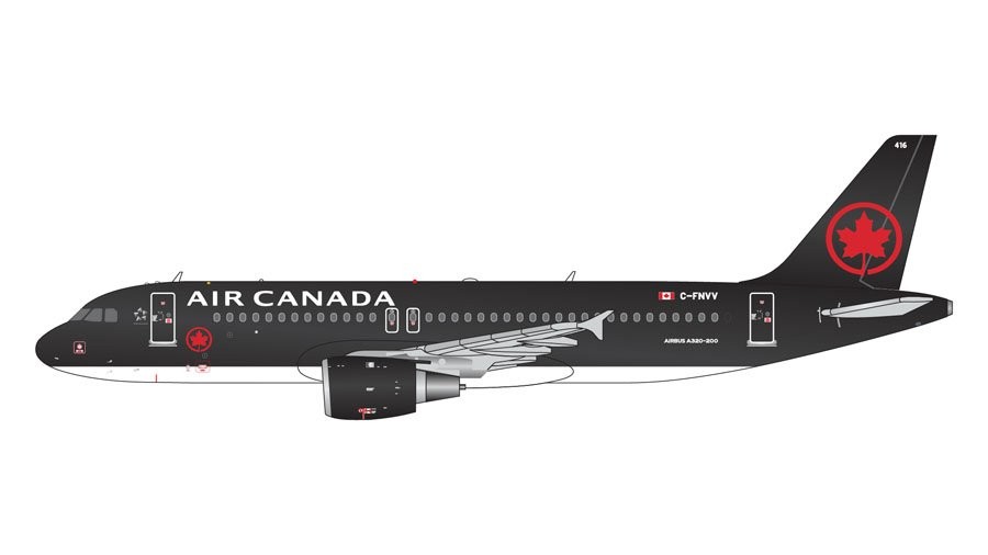 Herpa Airbus A320 Air Canada Jetz - Maquette Avion Métal 1:500, Pièce De Collection Sans Socle, Détails Réalistes