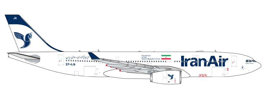Gemini Jets 1:400 Scale Iran Air Airbus A330-200 EP-IJA GJIRA1652 