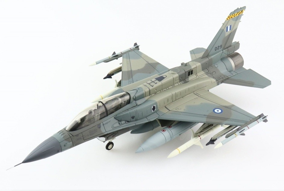 1:72 Scale Hellenic Air Force F-16D Mira Fighter Jet Model - Alloy Diecast Display Plane With Stand