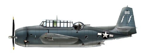 Highly detailed Hobby Master TBM-3 Avenger VC-88, USS Saginay Bay
