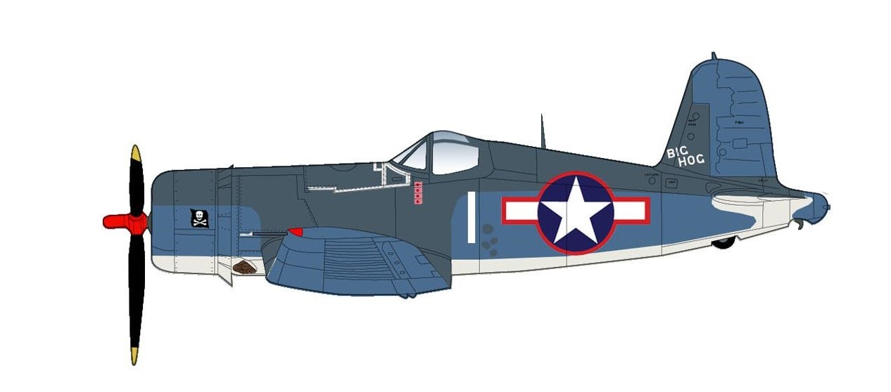 Corsair USA USN F4U-1 Lt Cdr Tom Blackburn 1943 Hobby Master die