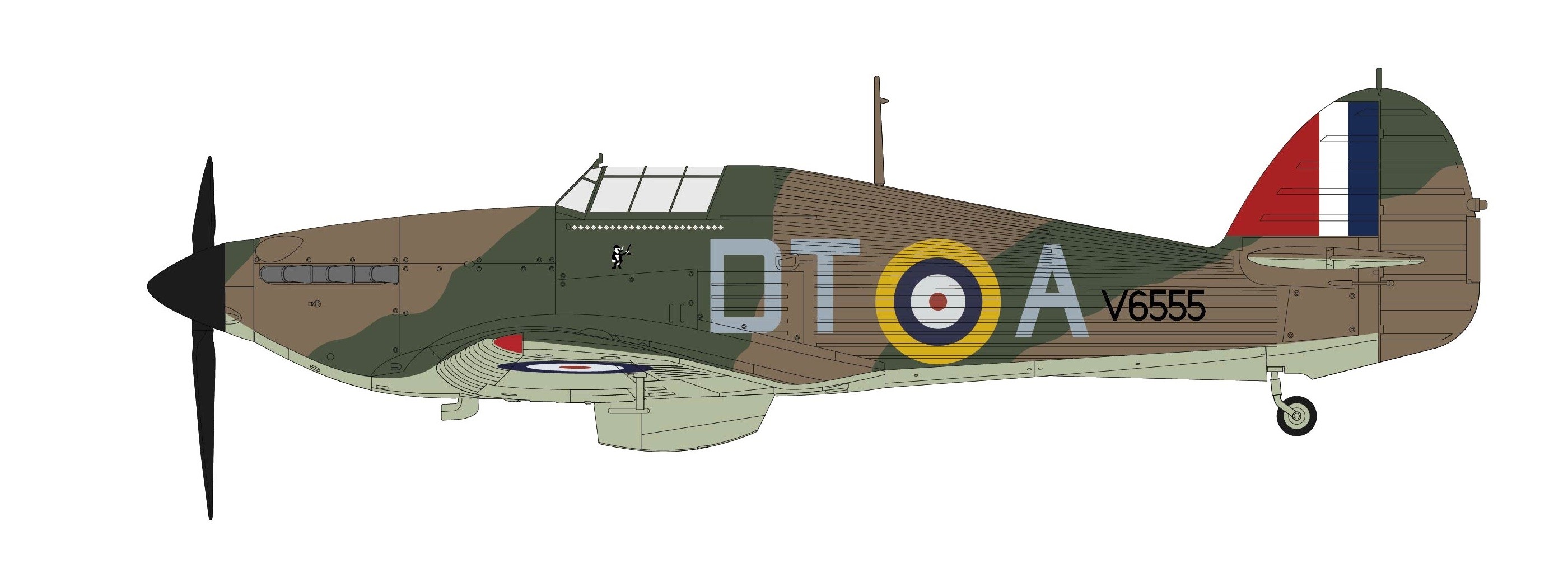 Battle of Britain RAF Hurricane Mk.I Sqn. Ldr Stanford Tuck 257th Sqn ...