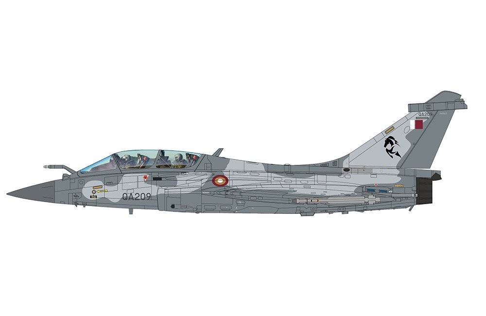 Maquette Altaya RAFALE EQ (SIGLE QATAR) 1/72, Avion Militaire Métal Avec Socle