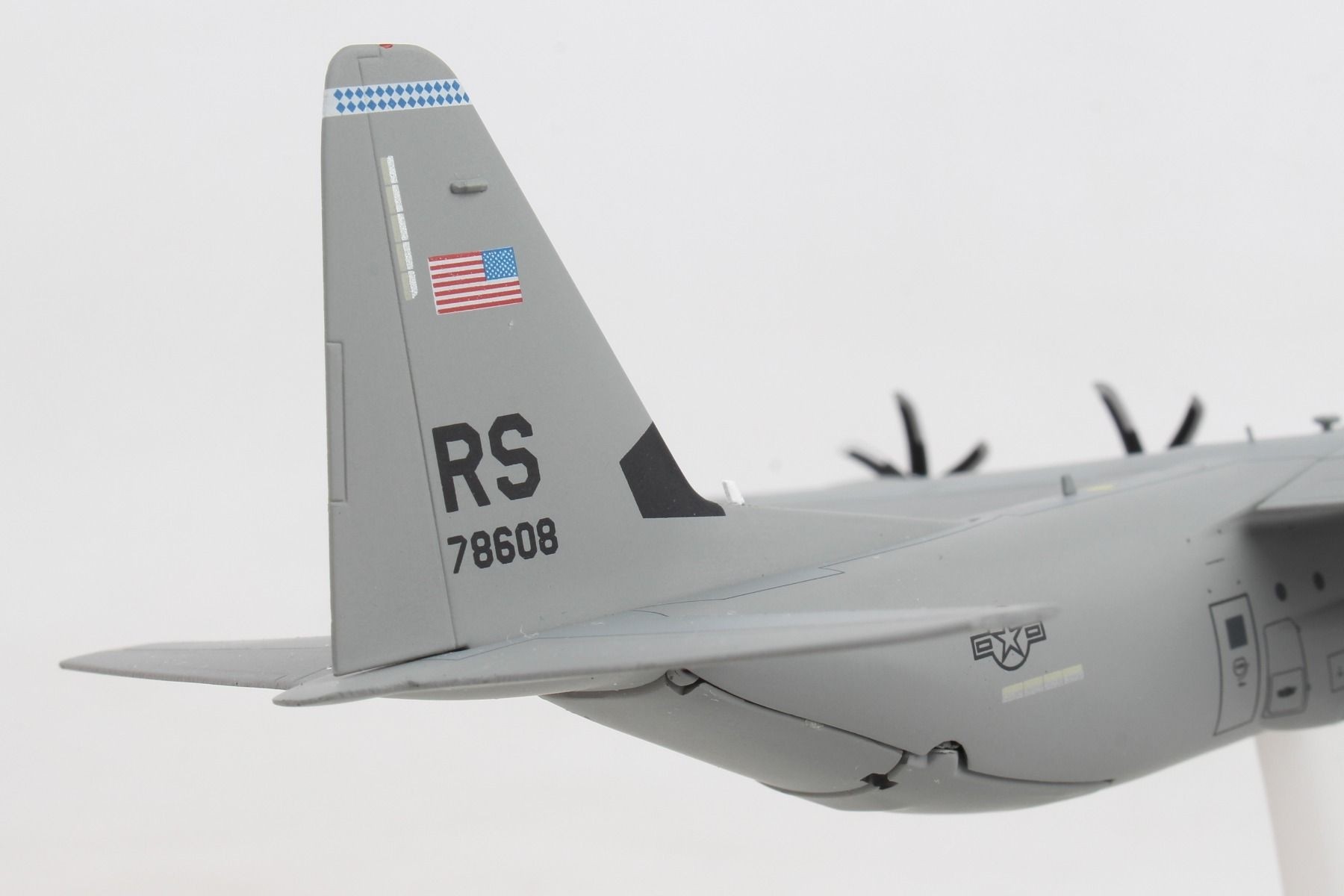 USAF C-130J-30 Super Hercules 37th airlift Sqdn tail RS78608