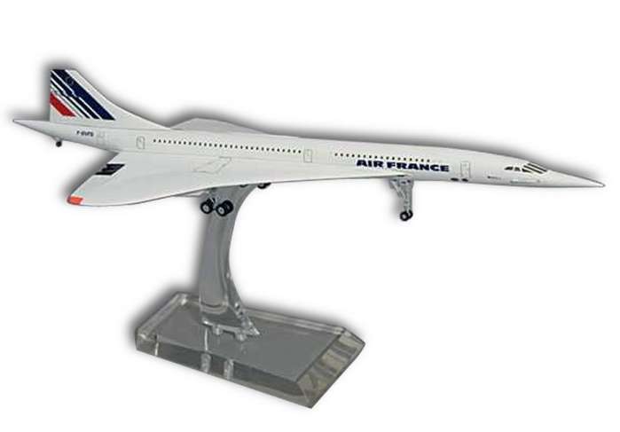 Miniature Concorde Air France F-BVFA 1:200 - Duruisseau 1976, état Correct Sur Socle