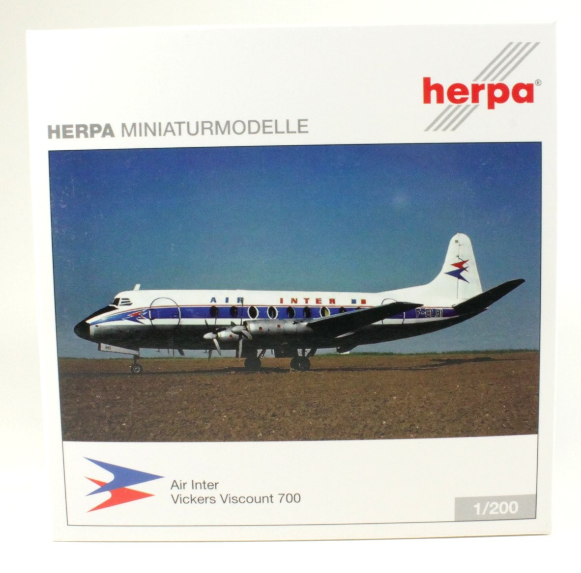 HERPA 1/200 Vickers Viscount 700 エールフランス Herpa Wings Air Inter Vickers Viscount 700 HE555395 Scale 1:200