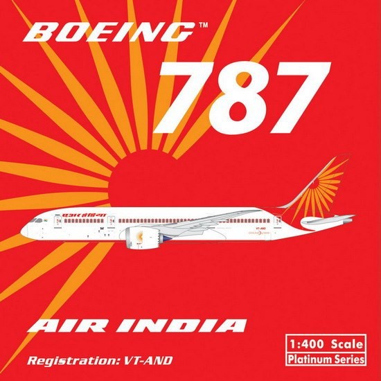 ❶　Phoenix 1/400 エアインディア B787 VT-AND Phoenix Model Die cast Airliners 1:400 Scale ezToys - Diecast