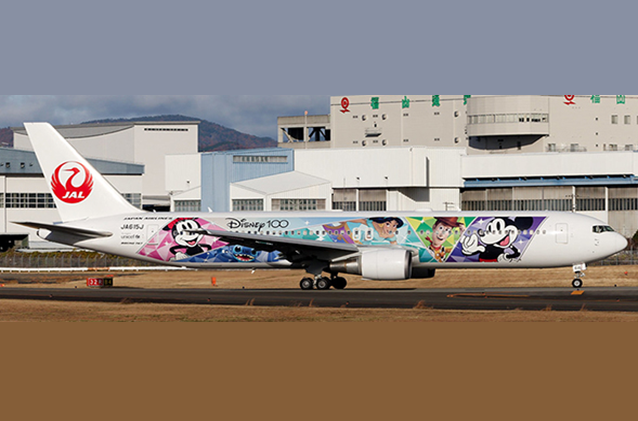 JAL Mike Mouse Japan Airlines Boeing 767-300ER JA615J 100 Years