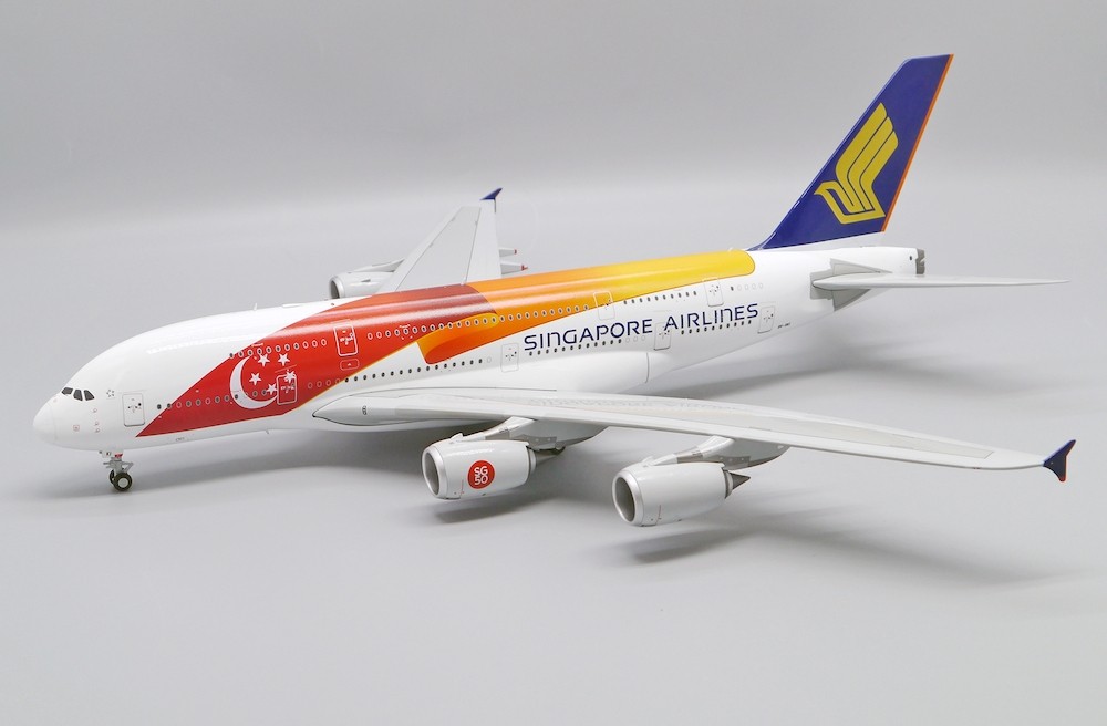 Singapore Airlines Airbus A380 9V-SKI 'SG50' Ribbon Die-Cast JC Wings  EW2388010 Scale 1:200
