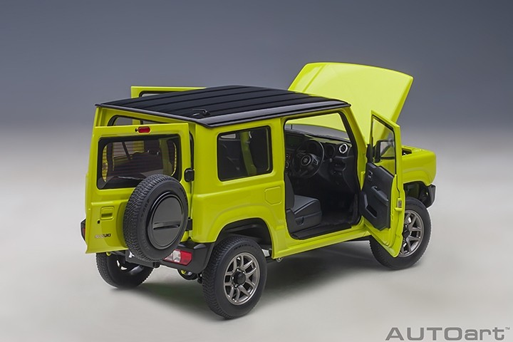 Kinetic Yellow Suzuki Jimny Sierra JB74 With Black Roof AUTOart 78501  Die-Cast Scale 1:18