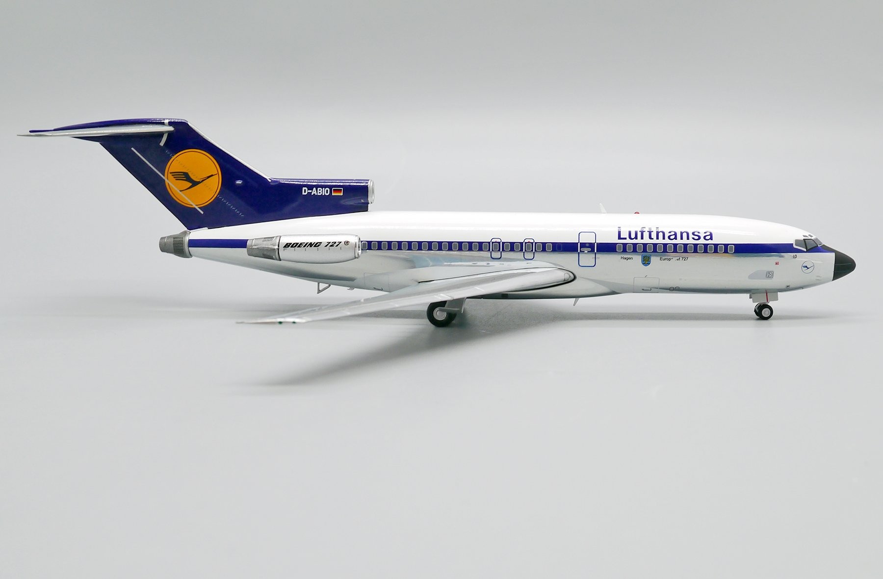 航空機・ヘリコプター herpa200 Lufthansa B727-100 D-ABIR Lufthansa Boeing 727-100 Polished D-ABIO XX20162 JC Wings 1:200