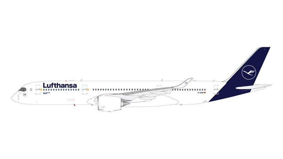 Lufthansa New Livery Airbus A350-900 D-AIXN Gemini 200 G2DLH743 scale 1:200
