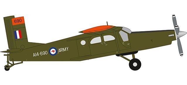 Royal Australian Army Aviation Pilatus Pc 6 Turbo Porter Herpa 5804 Scale 1 72 Eztoys Diecast Models And Collectibles