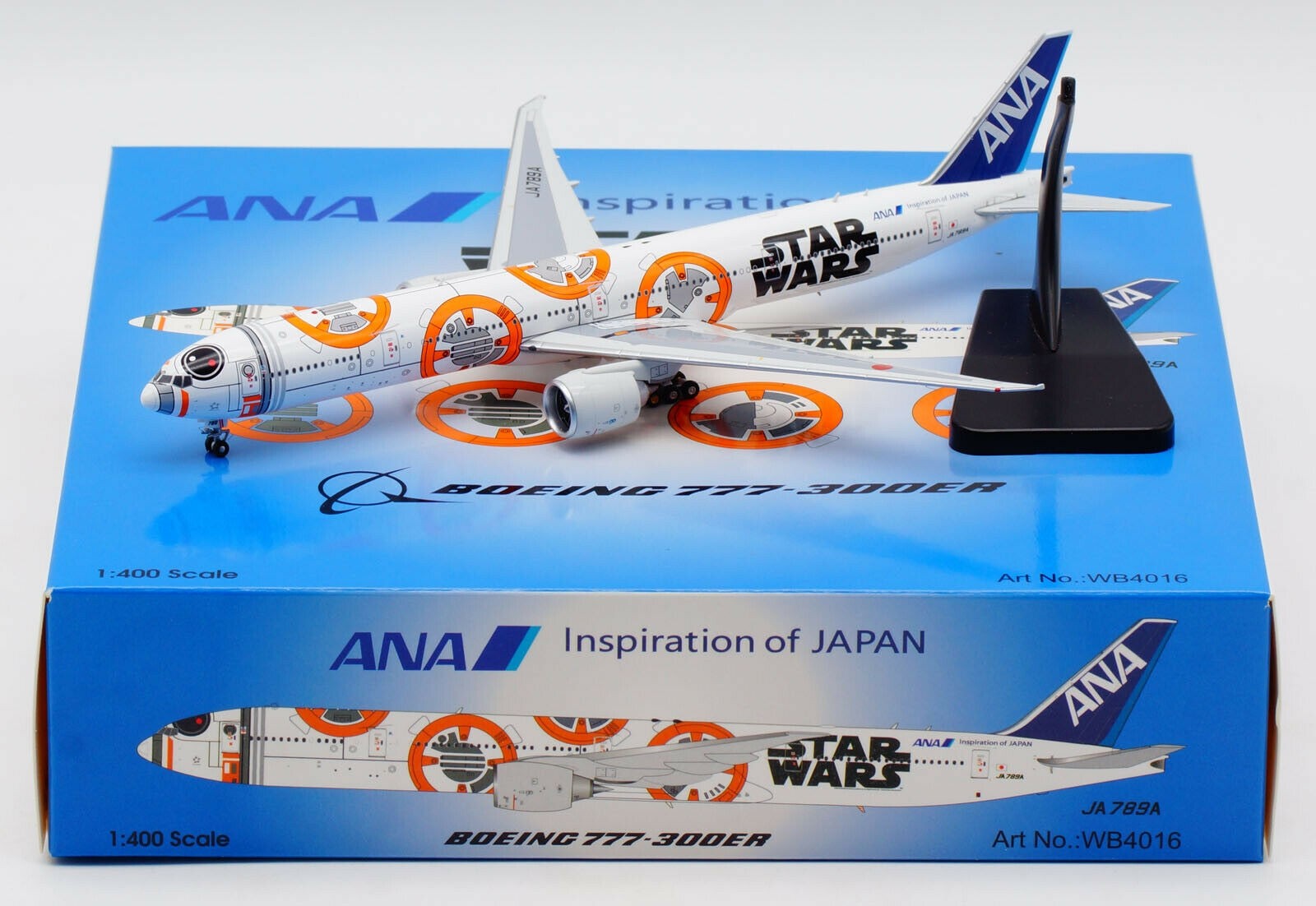 ANA All Nippon Boeing 777-300ER JA789A S Wars with stand 