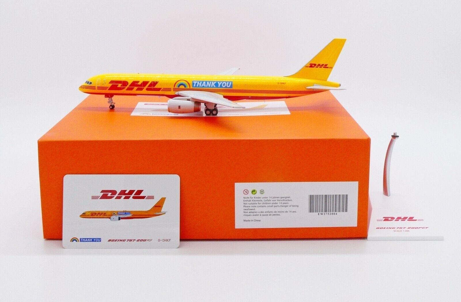 DHL B757-200(PCF) G-DHKS die-cast JC Wings EW2752005 Scale 1:200