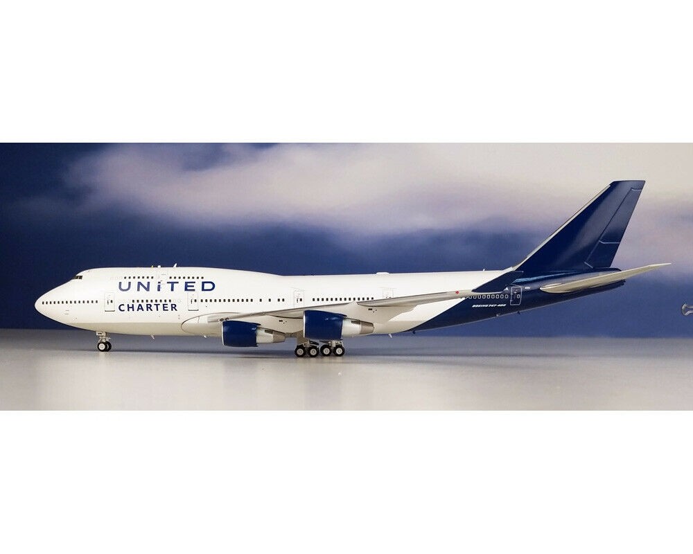 Details about   JFOX JF7474008 1/200 UNITED CHARTER BOEING 747-400 REG N194UA WITH STAND 