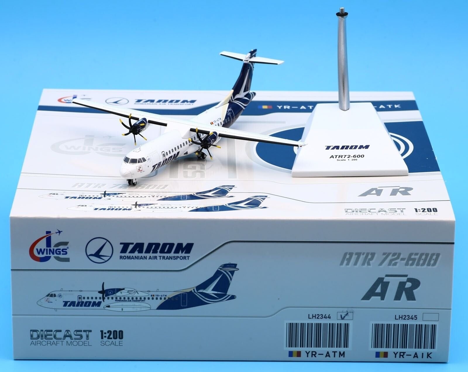 Tarom ATR 72-600 YR-ATM JCWings LH2ROT344 Scale 1:200 ezToys