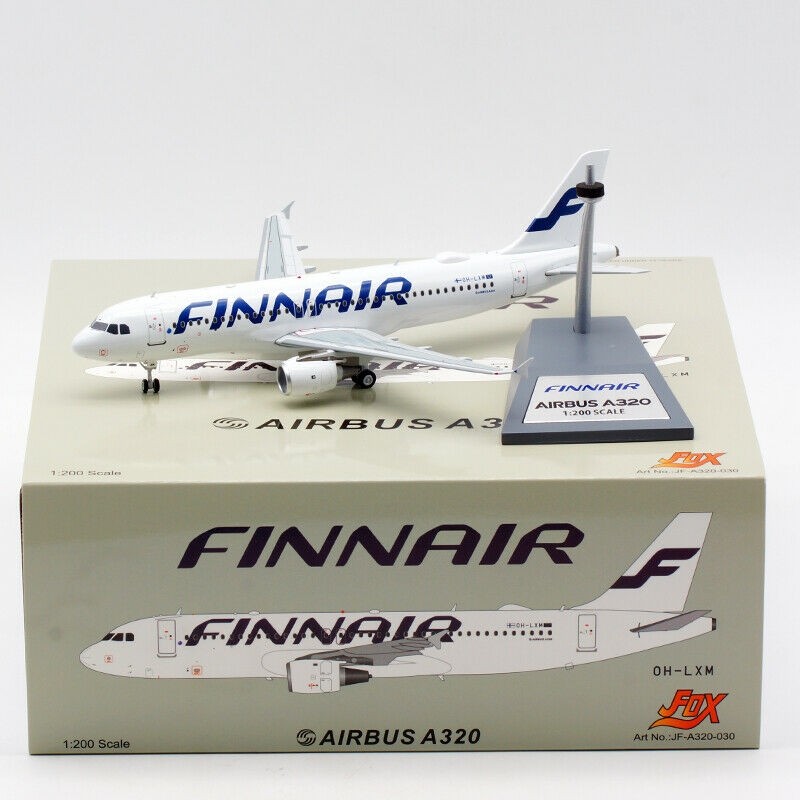 oh-lvl avec support Jfox JFA319006 1/200 Finnair Airbus A319-112 Reg 