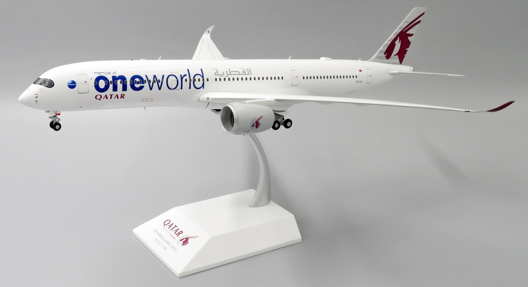 Details about   JC Wings QATAR AIRWAYS AIRBUS A350-1000 F-WZNR FLAPS DOWN 1/200 plane model