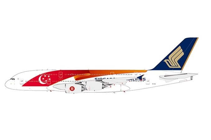 Singapore Airlines Airbus A380 9V-SKI 'SG50' Ribbon Die-Cast JC