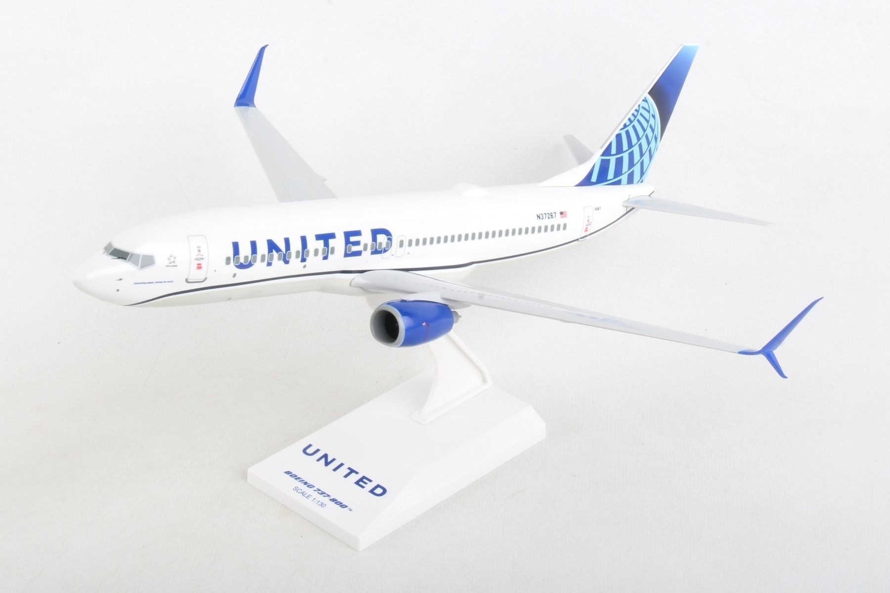 united airlines-boeing 737-800 1:130 skr1028 skymarks avión modelo b737 
