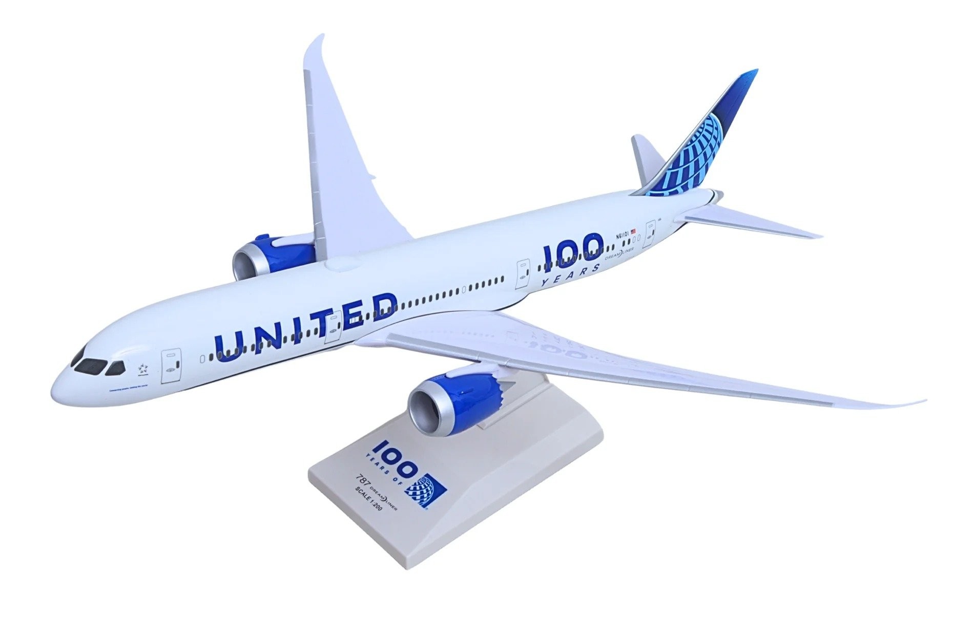 A*s様 Boeing 787-9 United 1/200 United Boeing 787-9 With Stand and Gears New livery Skymarks