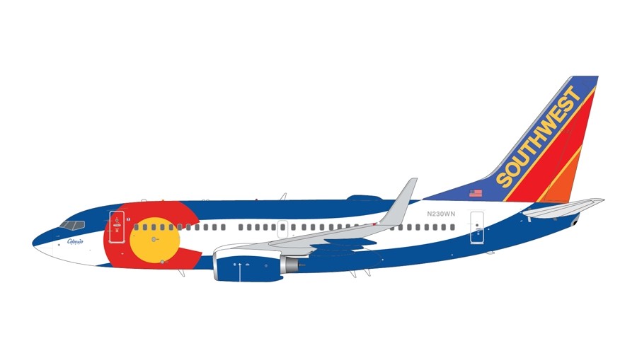 Southwest Airlines Boeing 737-700 N230WN “Colorado One” Gemini G2SWA460  scale 1:200 ezToys - Diecast Models and Collectibles