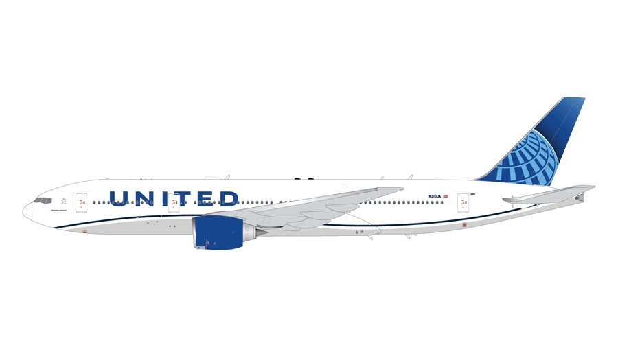 United Airlines Boeing 777-200 new livery N210UA Gemini G2UAL910 scale 1:200