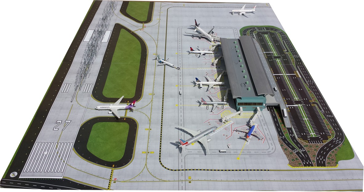 New! Improved Airport Mat Set (2 piece) Gemini Jets Scale 1:200