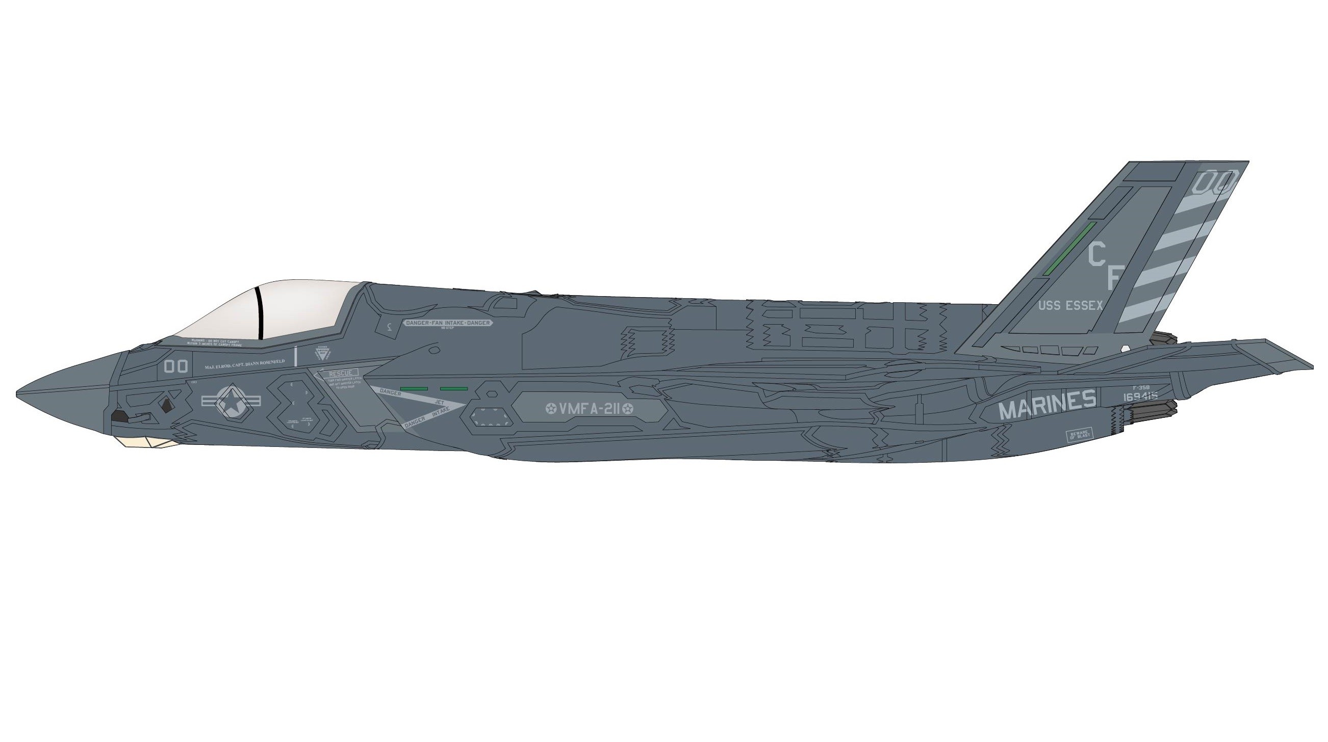 ホビーマスター　HA4612 F35B VMFA-211 US Marines F-35B Lightning II VMFA-211 Jan 2019 Hobby Master
