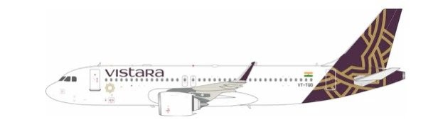 (貴重) Vistara Airbus A320 1:200 スケールモデル Vistara Airbus A320-251N VT-TQD IF320UK0124 InFlight Models 1:200